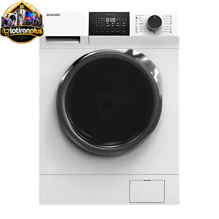 ماشین لباسشویی اتوماتیک دوو مدل LM-811W ظرفیت 8 کیلوگرم با 15 برنامه شستوشو، موتور تسمهای 1200 دور در دقیقه، فناوری بخارشوی، نانوسیلور، قفل کودک و شروع با تأخیر تا 24 ساعت، رده انرژی +++A و خشککن