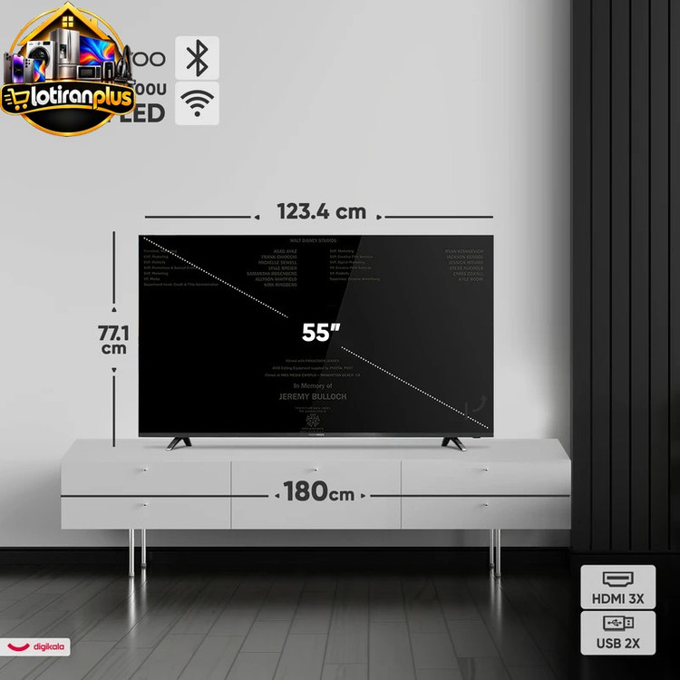 تلویزیون 55 اینچ ال ای دی هوشمند دوو مدل DSL-55MS3000U